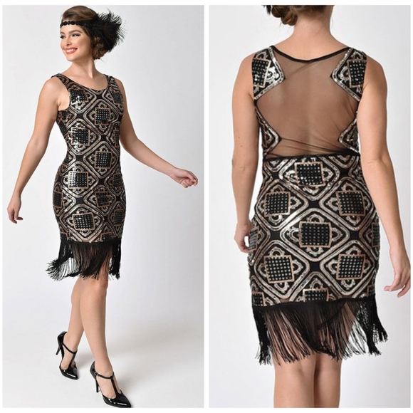 Unique Vintage Dresses & Skirts - Unique Vintage 1920s Style Flapper Dress